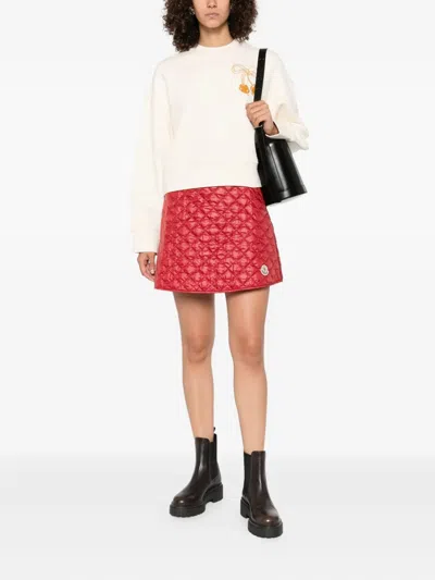 Moncler Bow-cherry Sweatshirt In Neutral