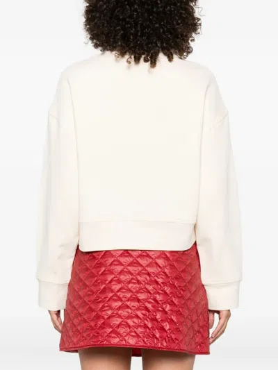 Moncler Bow-cherry Sweatshirt In Neutral