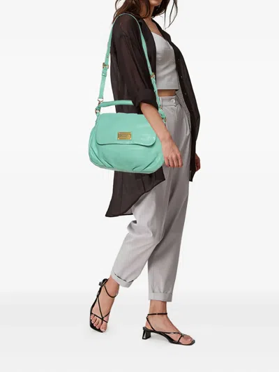 Pre-owned Marc Jacobs Vintage  Q Lil Ukita Rolled Handle Leather Tote Bag In Green