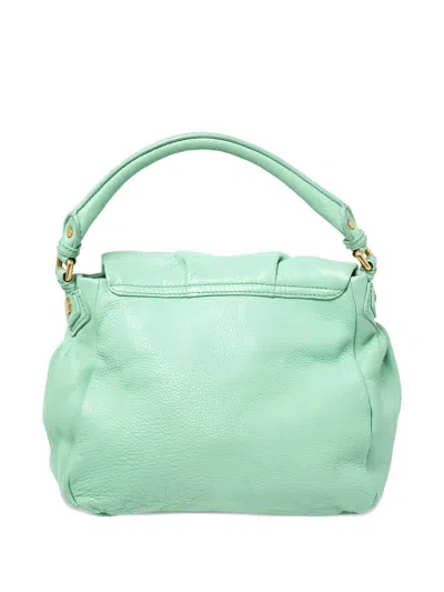 Pre-owned Marc Jacobs Vintage  Q Lil Ukita Rolled Handle Leather Tote Bag In Green