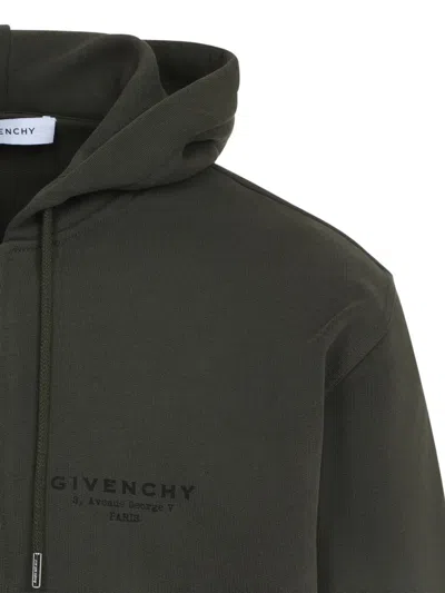 Givenchy Hooded Sweatshirt Front Pockets In Gray