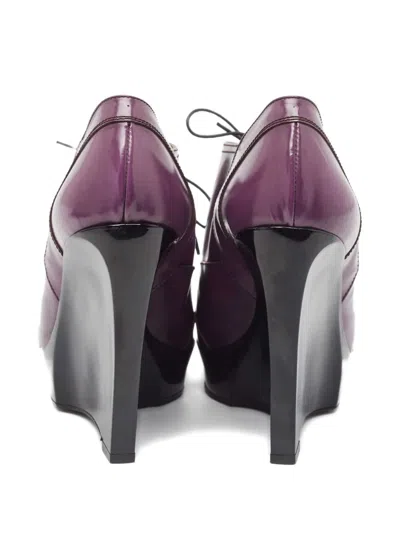 Pre-owned Marni 120mm Peep-toe Wedge Boots