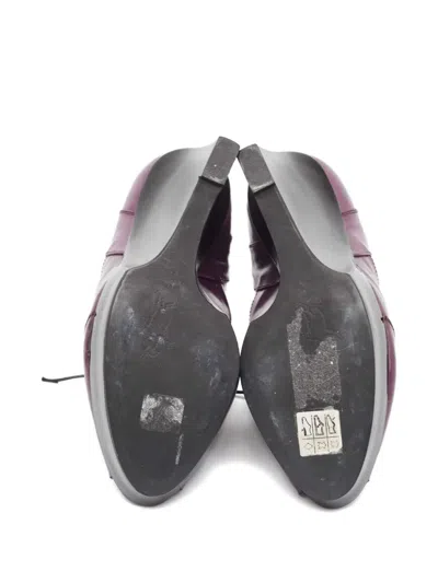 Pre-owned Marni 120mm Peep-toe Wedge Boots