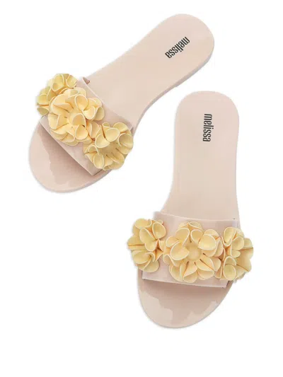 Melissa Babe Springtime Flower-embellished Slides