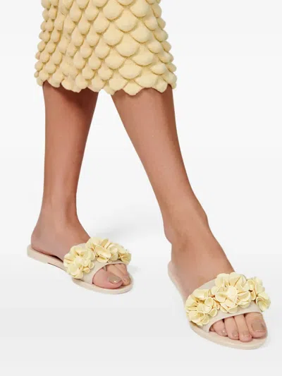 Melissa Babe Springtime Flower-embellished Slides