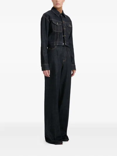 Victoria Beckham Button-fastening Denim Jacket