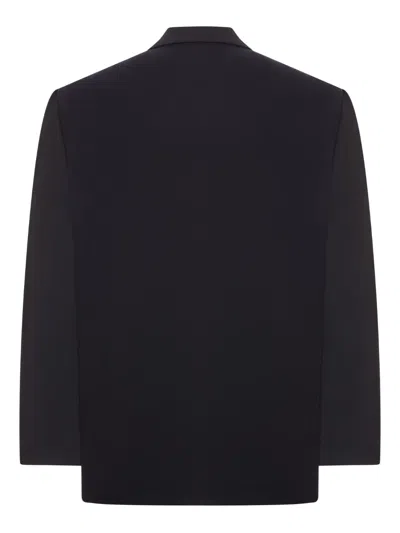 Balenciaga Single-breasted Wool Blazer In Black