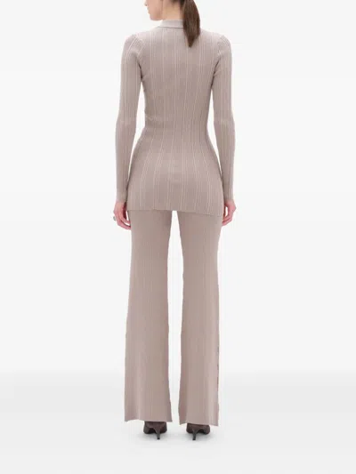 Remain Birger Christensen Ribbed Knit Straight Trousers