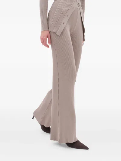 Remain Birger Christensen Ribbed Knit Straight Trousers