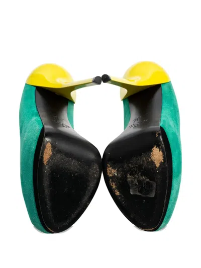 Pre-owned Giuseppe Zanotti Vintage  Colour-block Pumps In Green