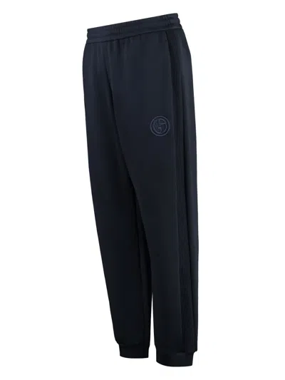 Giorgio Armani Men's Technical Fabric Pants In Blue