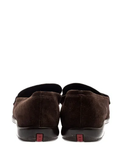 Pre-owned Prada 2023 Suede Loafers In Brown