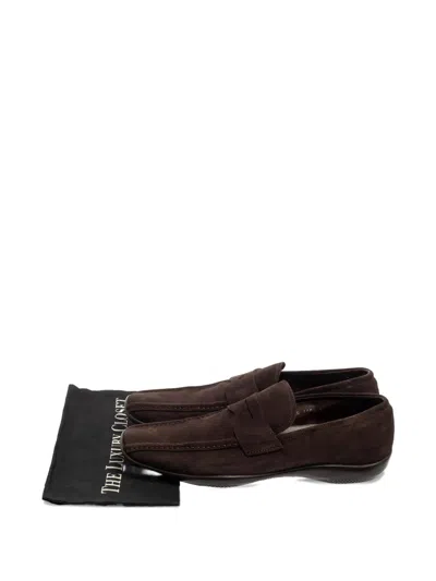 Pre-owned Prada 2023 Suede Loafers In Brown