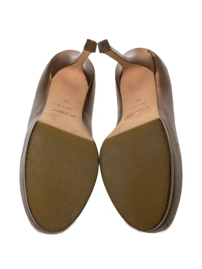 Pre-owned Saint Laurent Tribute Leather Heeled Pumps In Brown