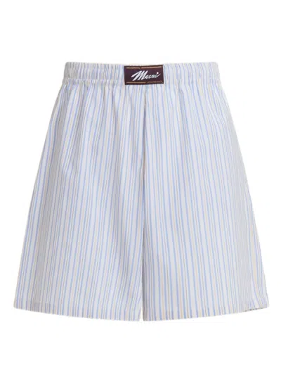 Marni Striped Elasticated-waist Swim Shorts