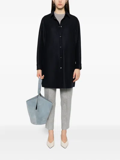 Herno Button-front Wool Shirt In Black