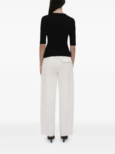 Rosetta Getty Elasticated Waistband Trousers In White