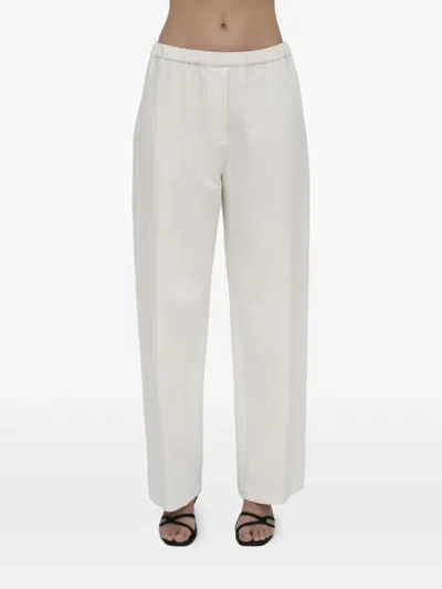 Rosetta Getty Elasticated Waistband Trousers In White