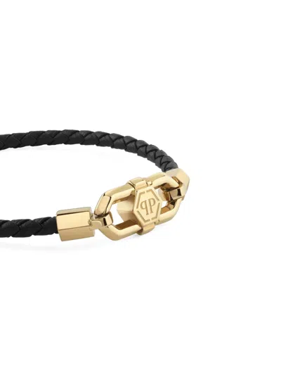 Philipp Plein Leather Clasp Bracelet