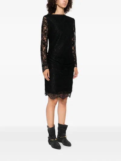Chiara Boni La Petite Robe Lace Long-sleeve Midi Dress