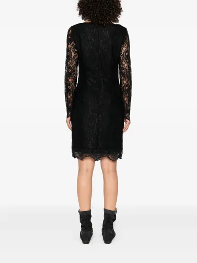 Chiara Boni La Petite Robe Lace Long-sleeve Midi Dress
