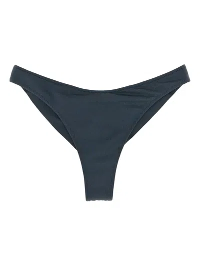 Mc2 Saint Barth Naomi Cheeky Logo-patch Bikini Bottoms In Black