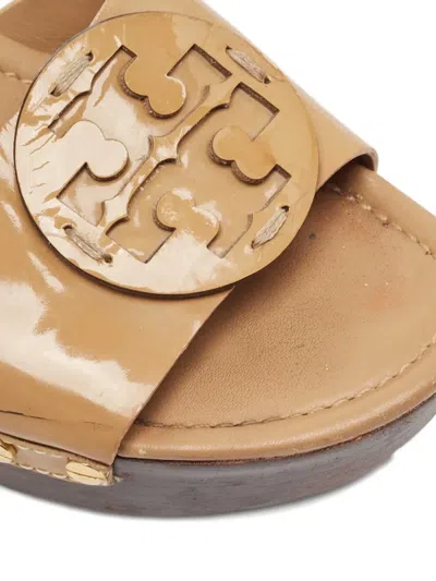 Pre-owned Tory Burch  Patent Leather Wedge Sandals