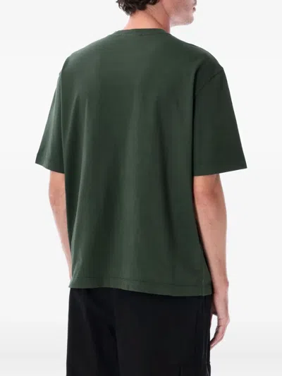 Stone Island Compass Patch Cotton T-shirt In Green