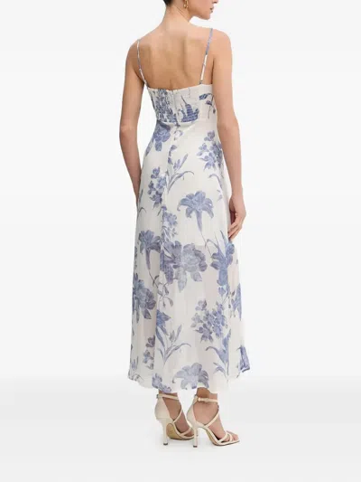 Guess Usa Floral-print Maxi Dress In White