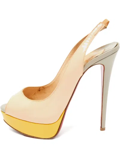 Pre-owned Christian Louboutin 140mm Leather Heeled Pumps In Multi