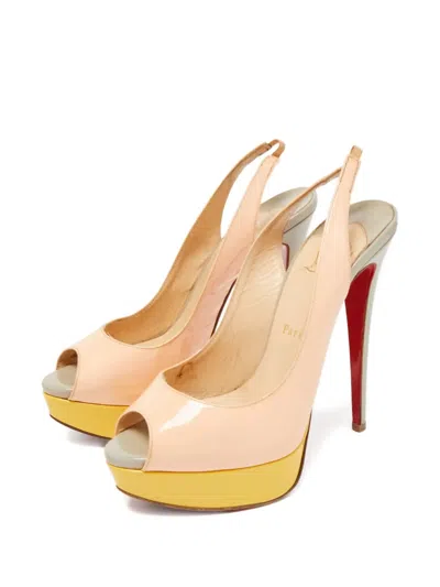 Pre-owned Christian Louboutin 140mm Leather Heeled Pumps In Multi