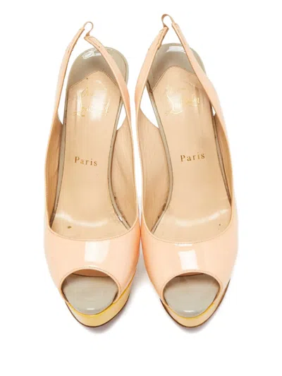 Pre-owned Christian Louboutin 140mm Leather Heeled Pumps In Multi