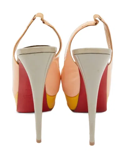 Pre-owned Christian Louboutin 140mm Leather Heeled Pumps In Multi