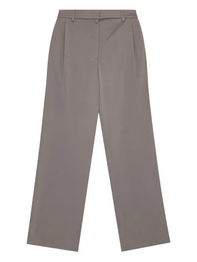 Remain Birger Christensen Pleated Back-pocket Trousers In Gray