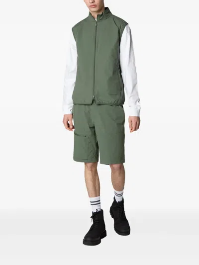 Save The Duck Zip-front Vest In Green