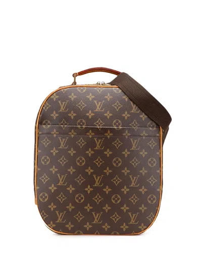 Pre-owned Louis Vuitton 2001 Monogram Sac A Dos Packall Satchel In Brown