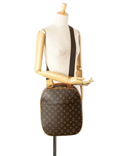 Pre-owned Louis Vuitton 2001 Monogram Sac A Dos Packall Satchel In Brown