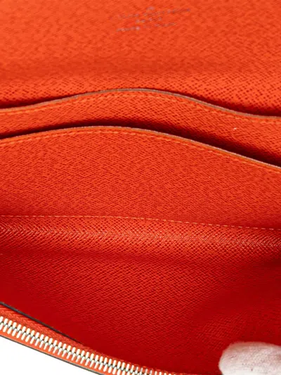 Pre-owned Louis Vuitton 2014 Epi Emilie Wallet Long Wallets In Orange