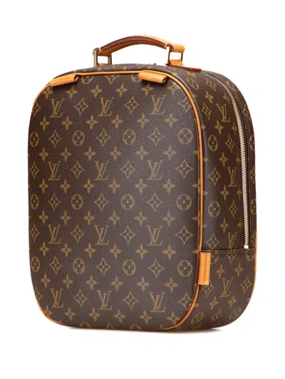 Pre-owned Louis Vuitton 2001 Monogram Sac A Dos Packall Satchel In Brown