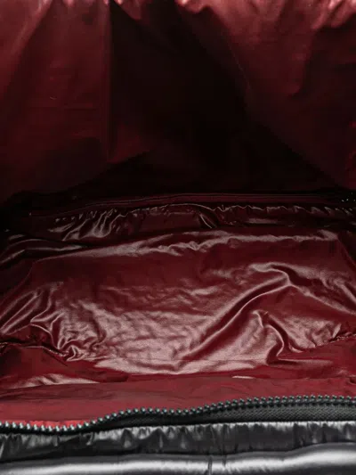 Pre-owned Chanel 2009-2010 Quilted Nylon Coco Cocoon Trolley Rolling Case Travel Bag In Black