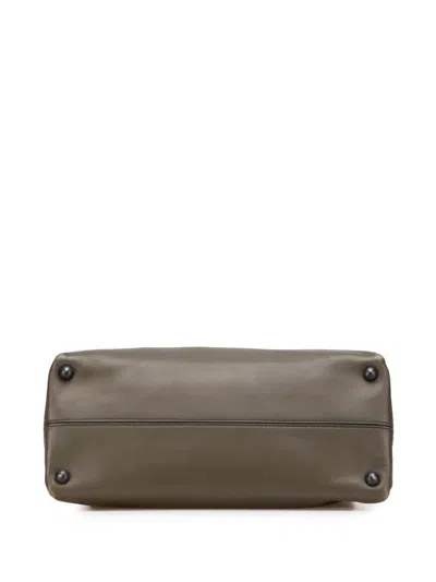 Pre-owned Bottega Veneta 2012-2025 Medium Intrecciato Trimmed Nappa Piazza Satchel