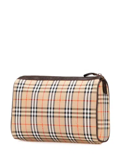 Pre-owned Burberry 20th Century Haymarket Check Canvas Clutch Bag