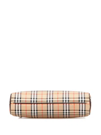 Pre-owned Burberry 20th Century Haymarket Check Canvas Clutch Bag