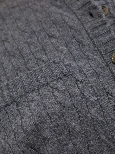 Lisa Yang Cable-knit Cashmere Cardigan In Gray