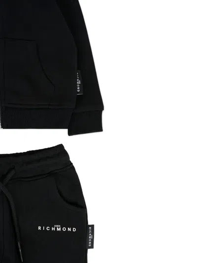 John Richmond Junior Logo-embroidered Tracksuit In Black
