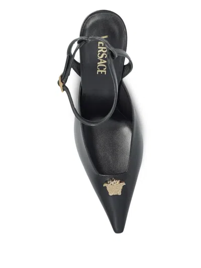 Versace 85mm Medusa-embellished Pointed-toe Pumps