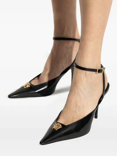 Versace 85mm Medusa-embellished Pointed-toe Pumps