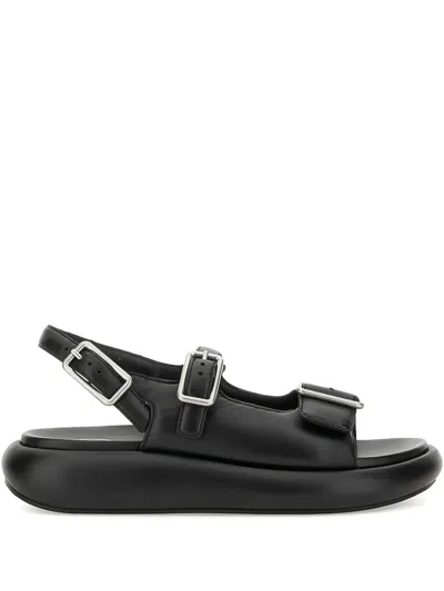 Ash Buckle-detail Platform Sandals In Black