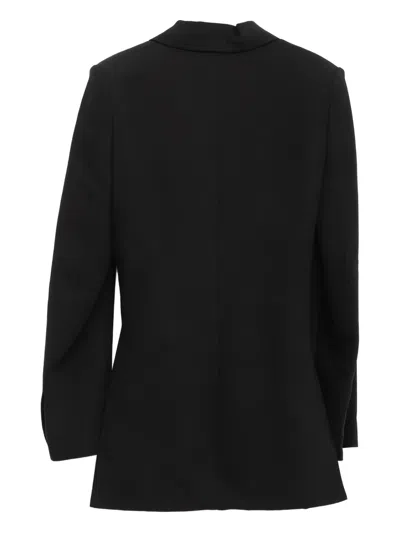 Loewe Black Jacket With Anagram Pebble Button In Black