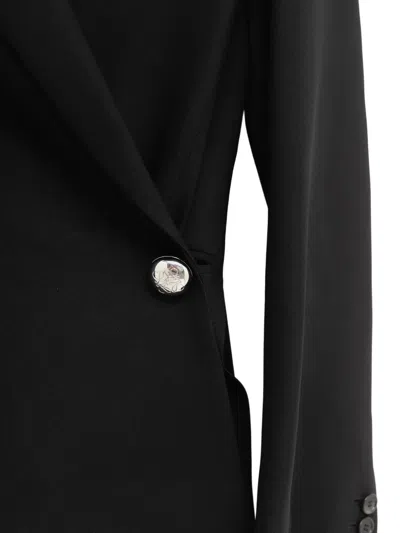 Loewe Black Jacket With Anagram Pebble Button In Black